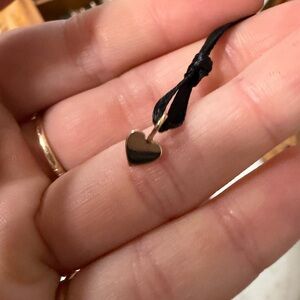 Solid 14k Gold flat Heart Charm